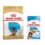 12kg berger allemand puppy breed royal canin croquettes pour chien + aliment humide : - 15 % !