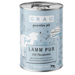 6x 400g grau nourriture pour chien agneau pur avec huile de lin nourriture pour chien humide