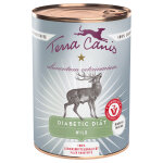 6 x 400 g terra canis alimentum veterinarium diabetic diet au gibier, nourriture humide pour chien