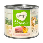 6x200g feringa organic bio adult veau, potiron, germandr�e des chats - p�t�e pour chat