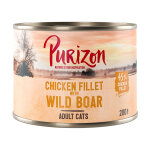 6x200g purizon adult filet de poulet, sanglier - p�t�e pour chat