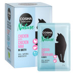 12x50g cosma nature poulet, jambon de poulet - p�t�e pour chat