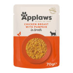 12x70g applaws blanc de poulet, potiron - nourriture pour chat