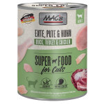 6x800g mac's canard, dinde, poulet - p�t�e pour chat