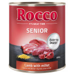 6x800g senior agneau, millet rocco - nourriture pour chien