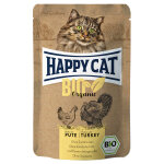 6x85g happy cat bio poulet, dinde bio - pte pour chat