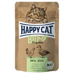 6x85g happy cat bio poulet, canard bio - pte pour chat