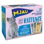 12x85g mjau kitten pouch mixpaket menu (3 sortes) nourriture pour chats humide