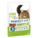 12x85g perfect fit senior 7 + dinde, carottes, - sachet pour chat