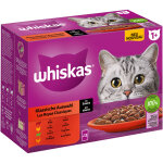 12x85g whiskas 1 + slection classique en sauce - pte pour chat