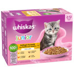 12x85g whiskas junior s�lection de volaille en gel�e - p�t�e pour chat