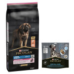 14kg optinutrition large robust adult sensitive skin saumon pro plan - croquettes pour chien + 426g friandises ...