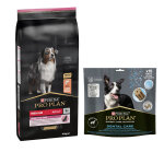 14kg medium adult sensitive skin pro plan - croquettes pour chien + 345g friandises offertes !