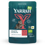 14x85g yarrah bio filets en sauce boeuf - pte pour chat