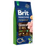 15 kg brit premium by nature adult xl poulet croquettes pour chien