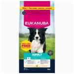 15kg adult medium breed poulet premium nutrition eukanuba croquettes pour chien + 3kg offertes !