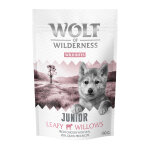180g little wild bites junior leafy willows veau, poulet wolf of wilderness - friandises pour chien