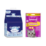 18l min�rale hygi�ne plus liti�re catsan pour chat + 60g whiskas les irr�sistibles poulet, fromage