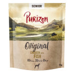 1kg purizon senior poulet avec poisson - sans c�r�ales croquettes pour chien