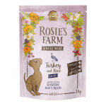 1kg single meat light adult dinde avec riz rosie's farm croquettes pour chien