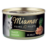 1x100g filets fins thon blanc, l�gumes en gel�e miamor - nourriture pour chat