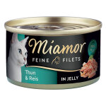 1x100g filets fins thon blanc, riz en gel�e miamor - nourriture pour chat
