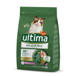 2, 5 kg croquettes ultima boules de poils dinde pour chat