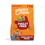 2. 5kg edgard & cooper medium adult dog poulet sans c�r�ales croquettes pour chien