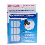 2 filtres de rechange - pour la fontaine  eau cat mate 2l - pour chat
