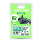 2 pipettes x 0, 6 ml vetocanis r�pulsif spot - on anti - puces et anti - tiques pour chats