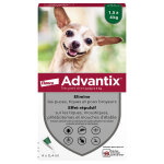 2 x 4 pipettes advantix trs petit chien jusqu' 4 kg