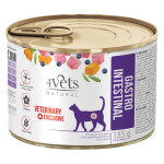 6x 185g 4vets natural nourriture pour chat gastro intestinal humide