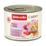 6x200g adult dinde, agneau animonda carny - p�t�e pour chat