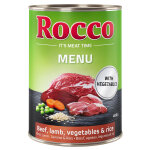 6x400g menu boeuf, agneau rocco - nourriture pour chien 6x400g menu boeuf, agneau rocco - nourriture pour chien