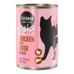 24x400g poulet / foie de poulet en gele cosma - nourriture pour chat