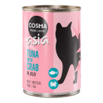 24x400g thon / crabe en gele cosma - nourriture pour chat