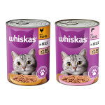 24x400g whiskas adult 1 + s�lection en gel�e