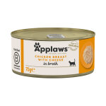 6x70g filet de poulet, fromage applaws - nourriture pour chat