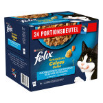24x85g felix sensations gele slection au poisson - pte pour chat