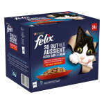 24x85g felix tendres effils en gele slection  la viande - pte pour chat