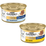 24x85g gourmet gold p�t�e fine, lot mixte ((12 x thon + 12 x poulet) nourriture humide pour chat