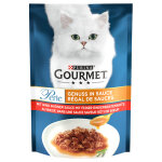 24x85g gourmet perle rgal de sauces boeuf dans une sauce saveur rti de boeuf - pte pour chat