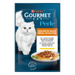 24x85g gourmet perle r�gal de sauces poulet dans une sauce saveur poulet grill� - p�t�e pour chat