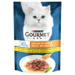24x85g gourmet perle rgal de sauces poulet dans une sauce saveur poulet grill - pte pour chat