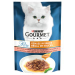 24x85g gourmet perle rgal de sauces saumon dans une sauce saveur saumon grill - pte pour chat