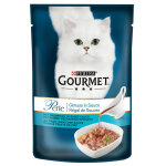 24x85g gourmet perle rgal de sauces thon dans une sauce saveur fruits de mer - pte pour chat