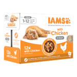 12x85g iams delights kitten poulet en sauce - pte pour chat
