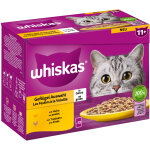 12x85g whiskas senior senior 11 + slection de volaille en gele - pte pour chat