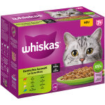 12x85g whiskas senior senior 7 + slection mixte en sauce - pte pour chat