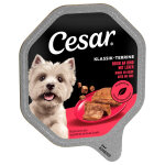 14x150g les classiques boeuf foie cesar - nourriture pour chien